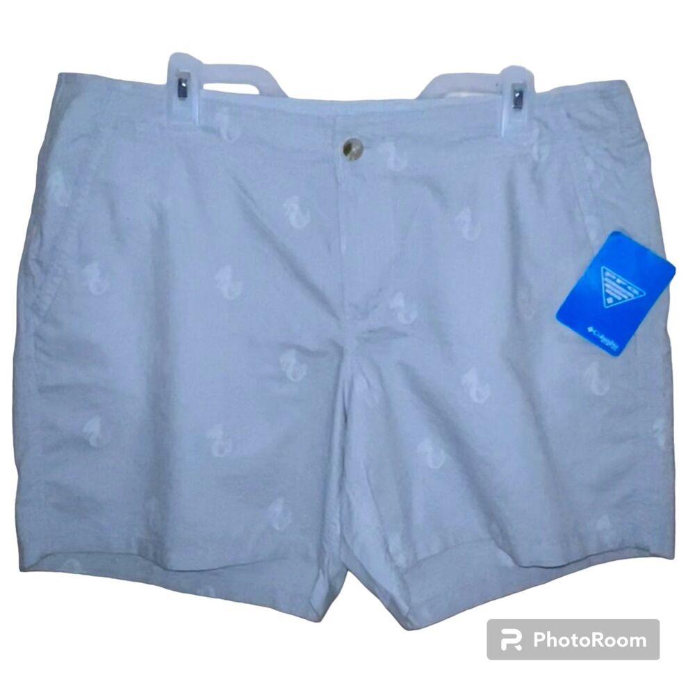 NWT Mermaid Print Columbia Light Blue Shorts Size 14